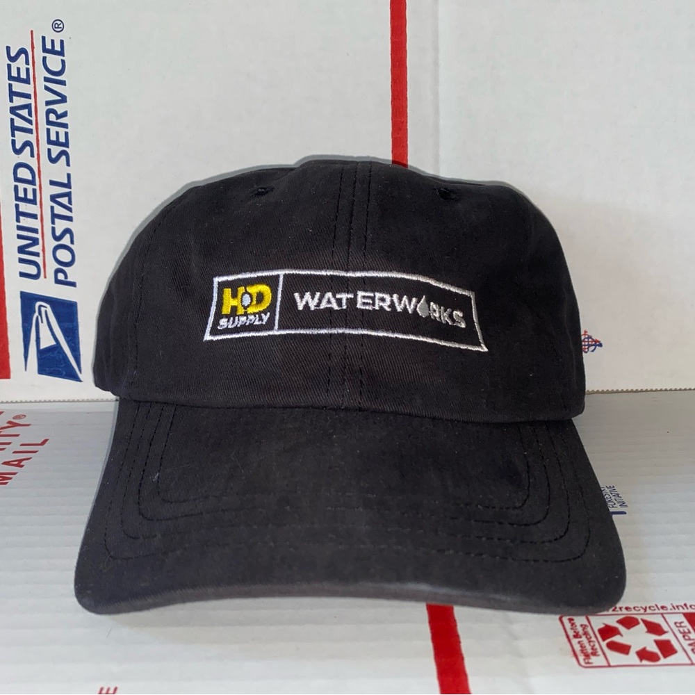 HD Supply Waterworks baseball Black Cap dad hat Water works job USA Company Inc.
